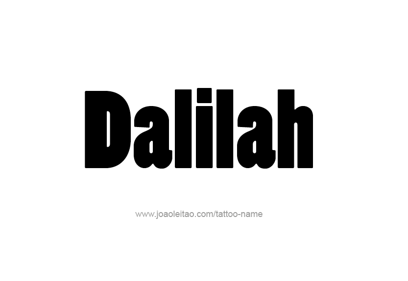 Tattoo Design Name Dalilah   