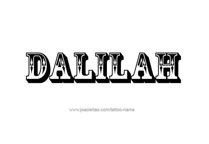 Tattoo Design Name Dalilah   