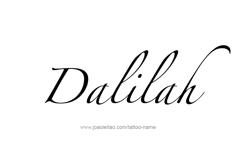 Tattoo Design Name Dalilah   