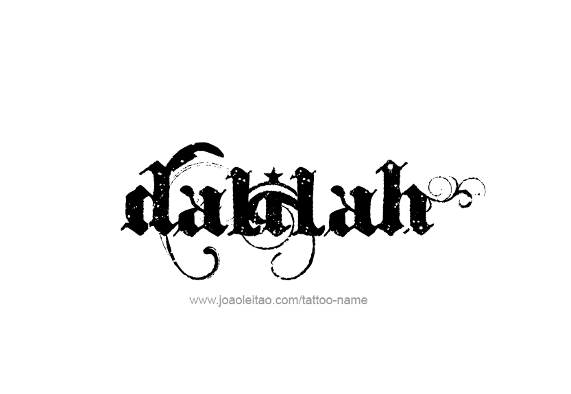 Tattoo Design Name Dalilah   