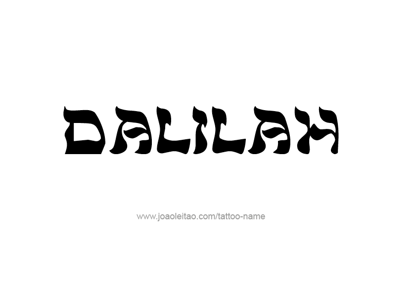 Tattoo Design Name Dalilah   