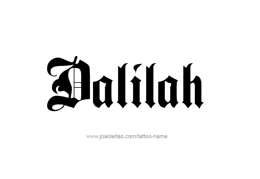 Tattoo Design Name Dalilah   