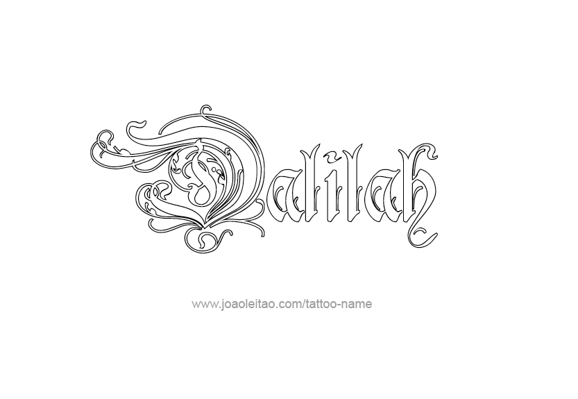 Tattoo Design Name Dalilah   