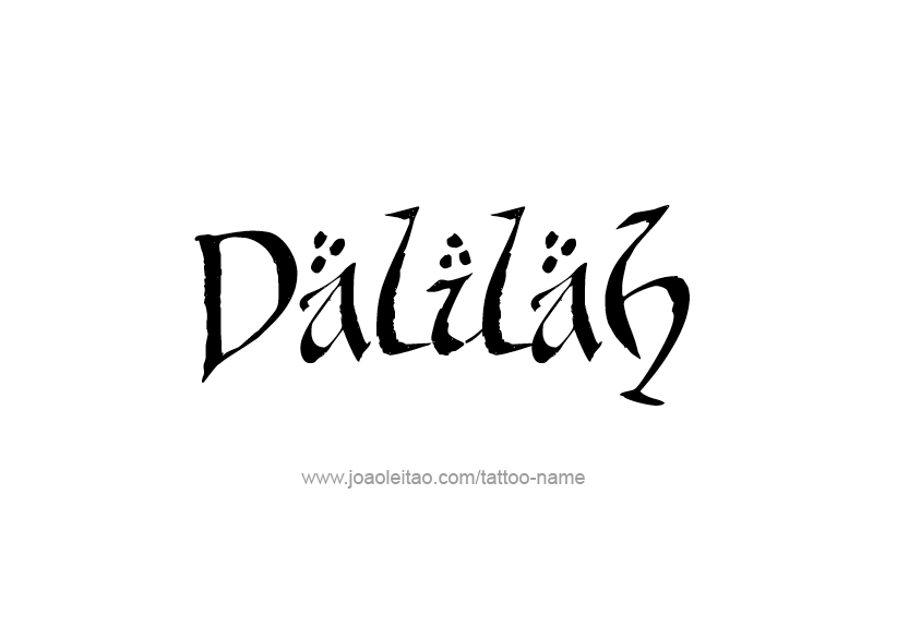 Tattoo Design Name Dalilah   