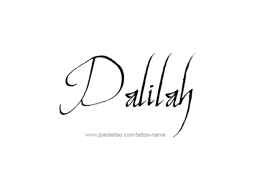 Tattoo Design Name Dalilah   
