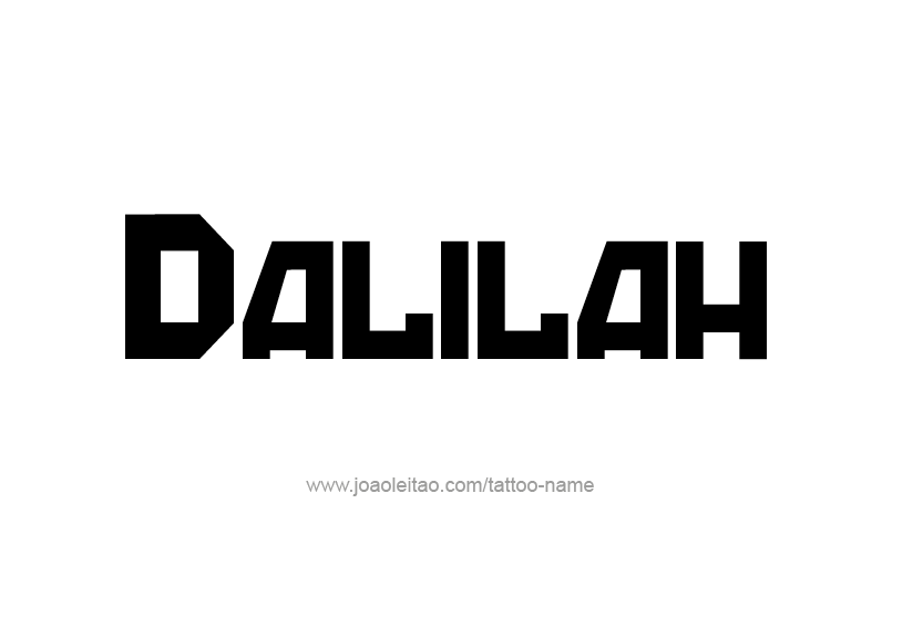 Tattoo Design Name Dalilah   