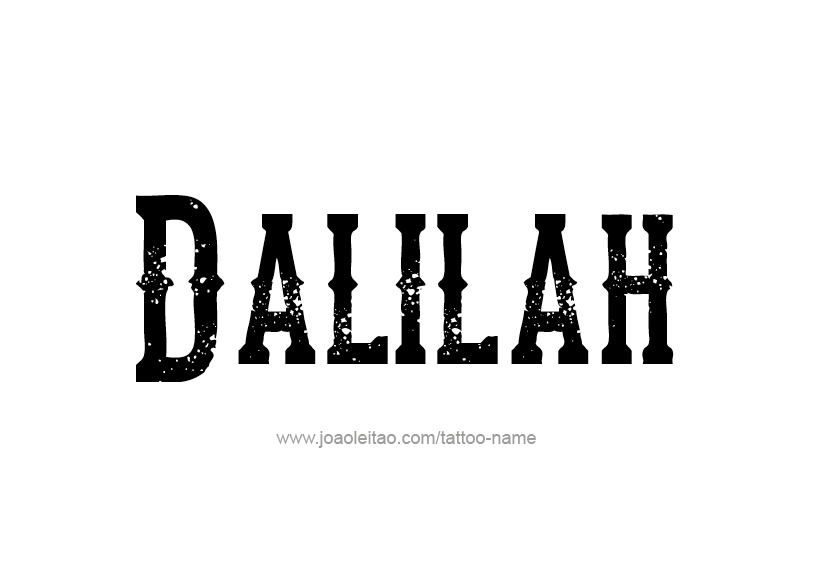 Tattoo Design Name Dalilah   