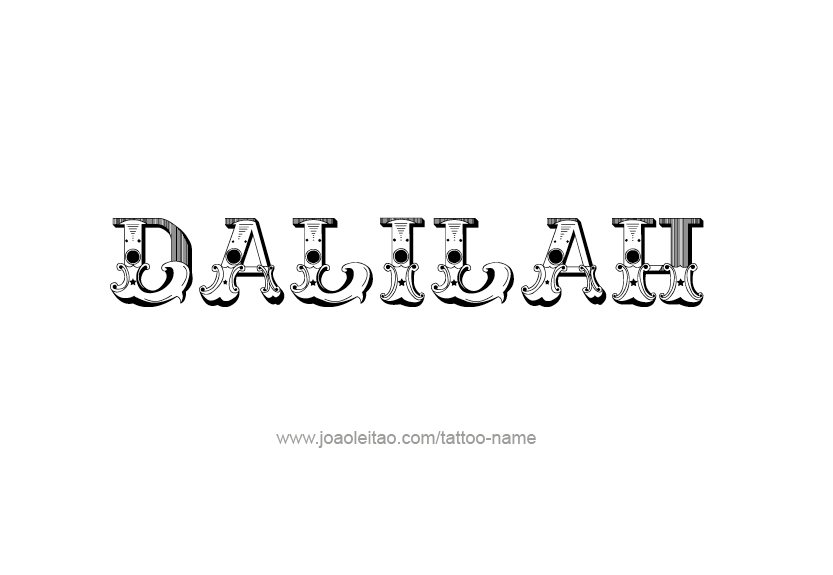 Tattoo Design Name Dalilah   