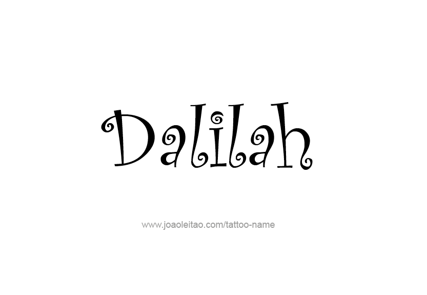 Tattoo Design Name Dalilah   