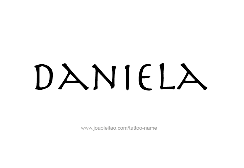 Tattoo Design Name Daniela   