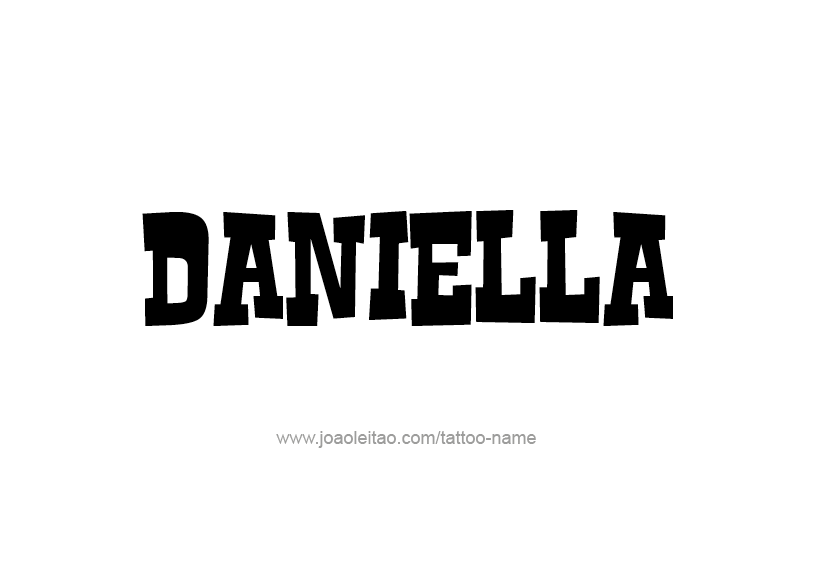 Tattoo Design Name Daniella   