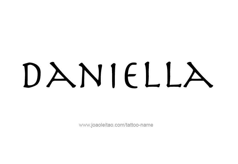 Tattoo Design Name Daniella   