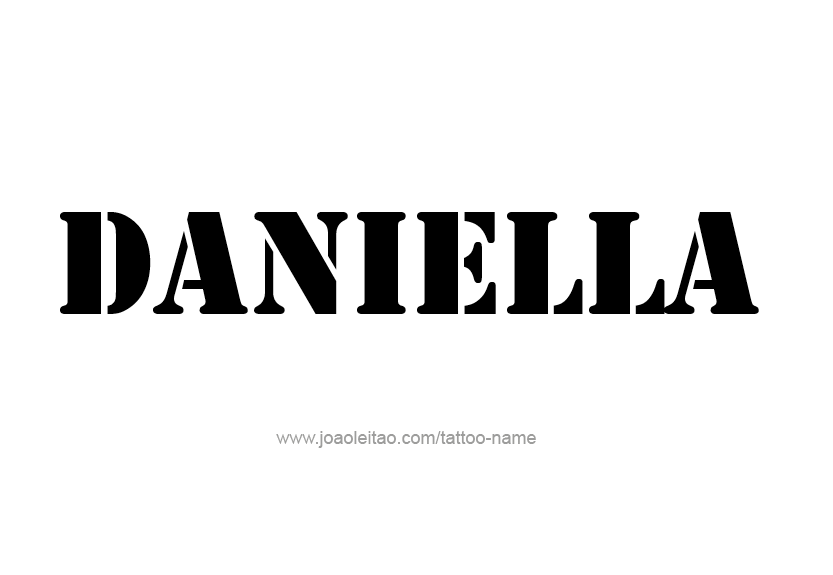 Tattoo Design Name Daniella   