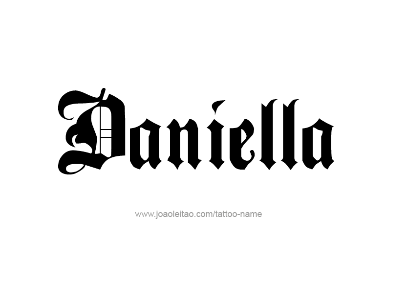 Tattoo Design Name Daniella   