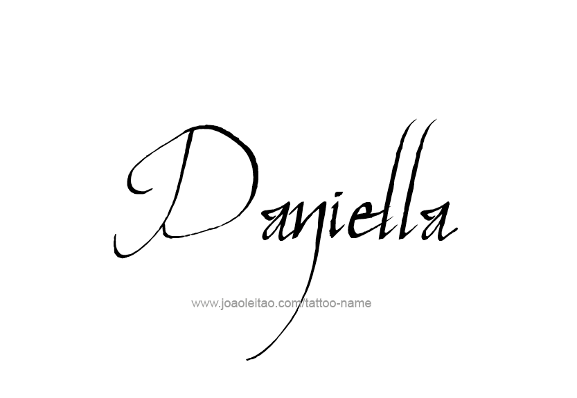 Tattoo Design Name Daniella   