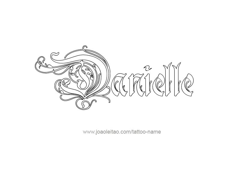 Tattoo Design Name Danielle   