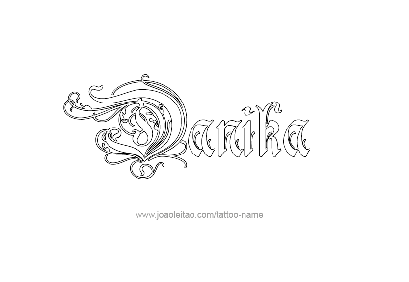 Tattoo Design Name Danika   