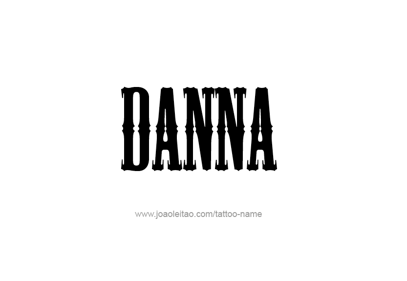 Tattoo Design Name Danna   