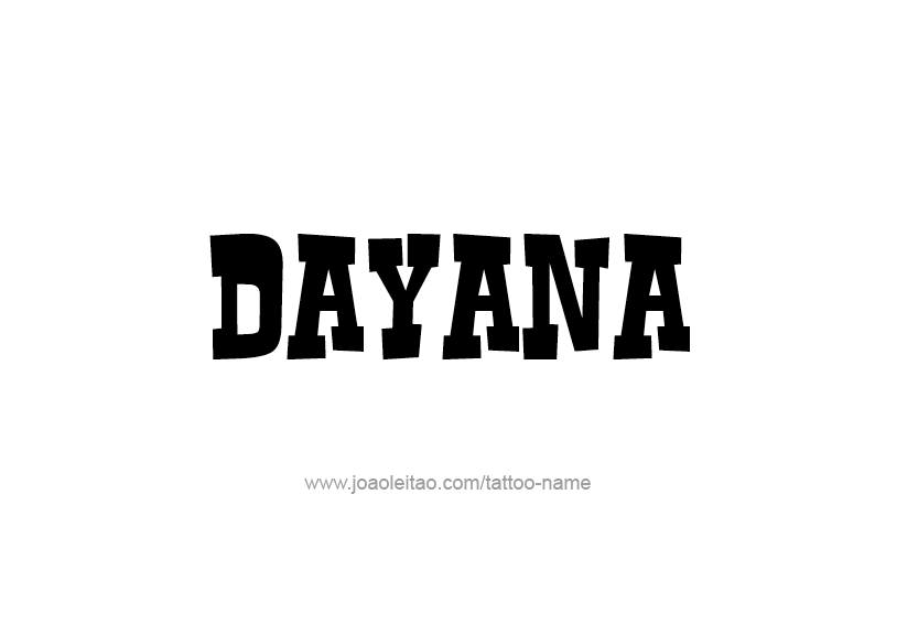 Tattoo Design Name Dayana   