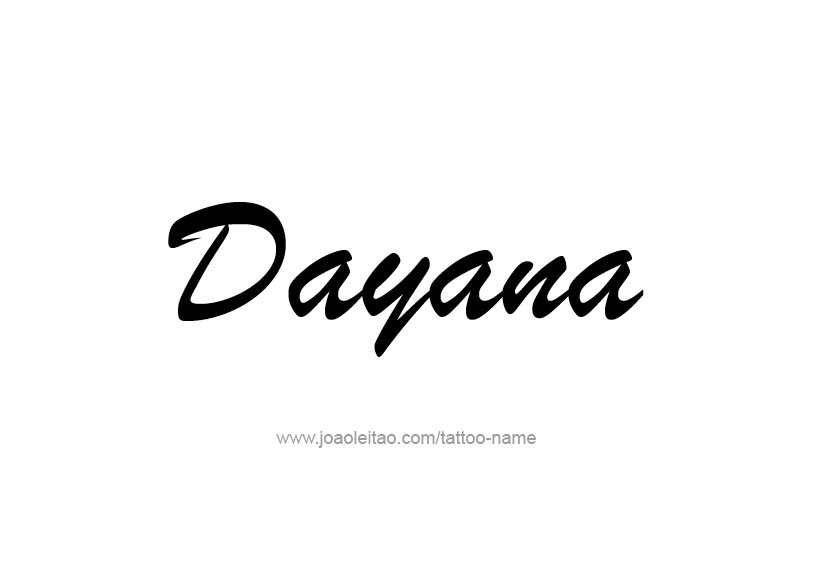 Tattoo Design Name Dayana   