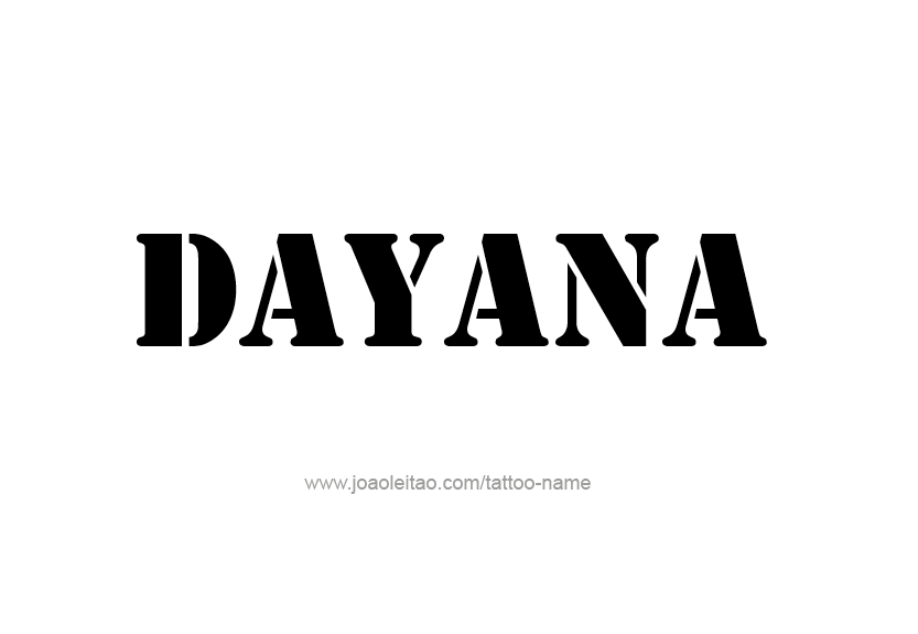 Tattoo Design Name Dayana   