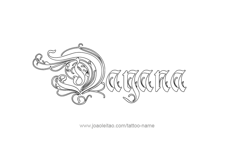 Tattoo Design Name Dayana   