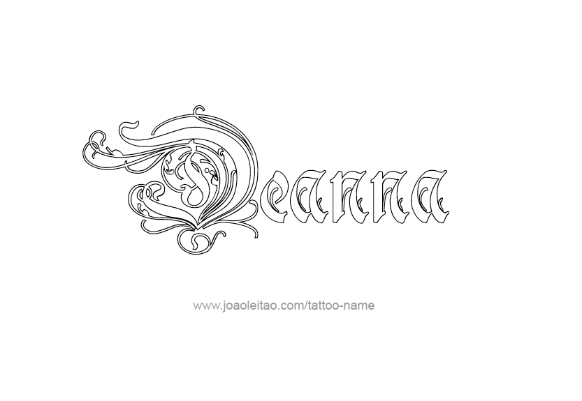 Deanna Name Tattoo Designs