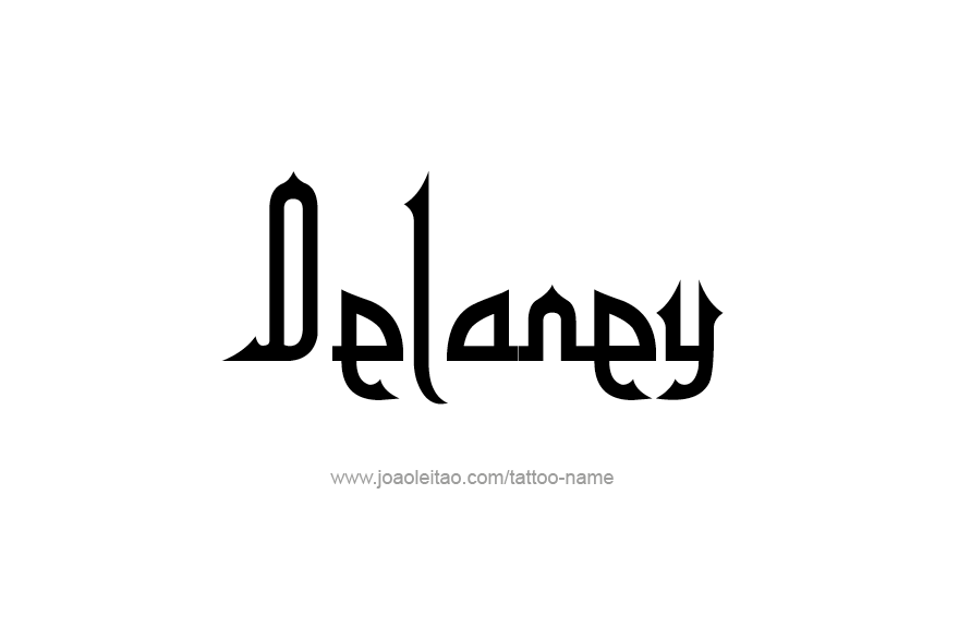 Tattoo Design Name Delaney   