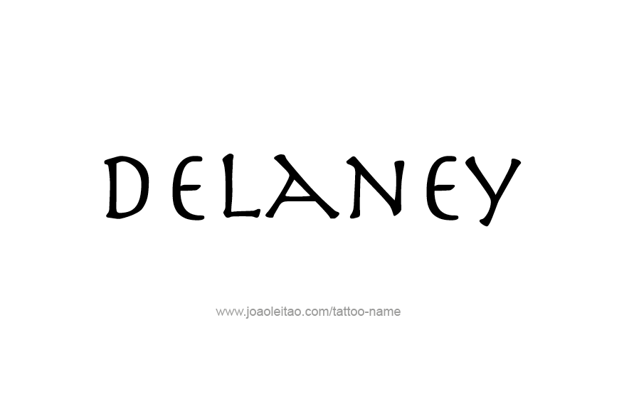 Tattoo Design Name Delaney   