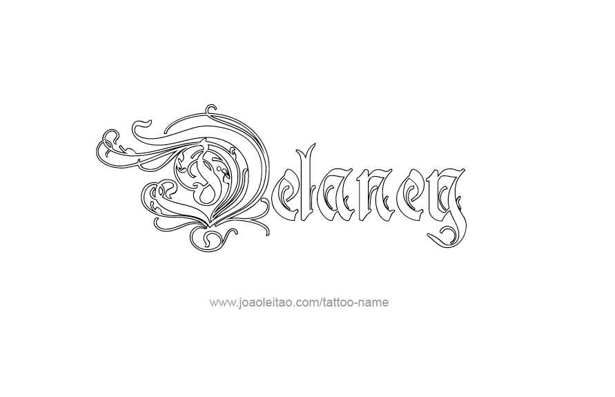 Tattoo Design Name Delaney   