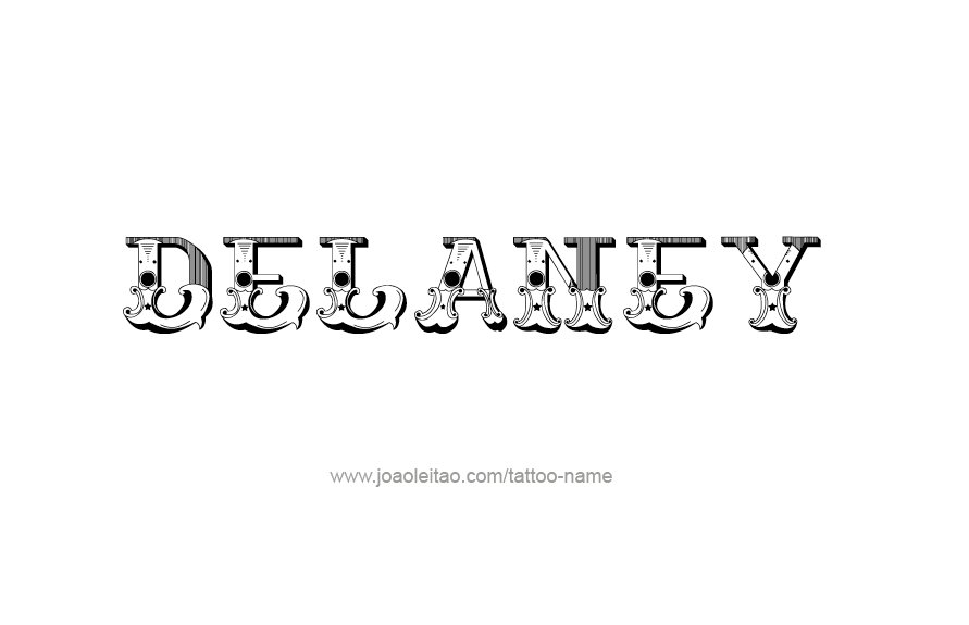 Tattoo Design Name Delaney   
