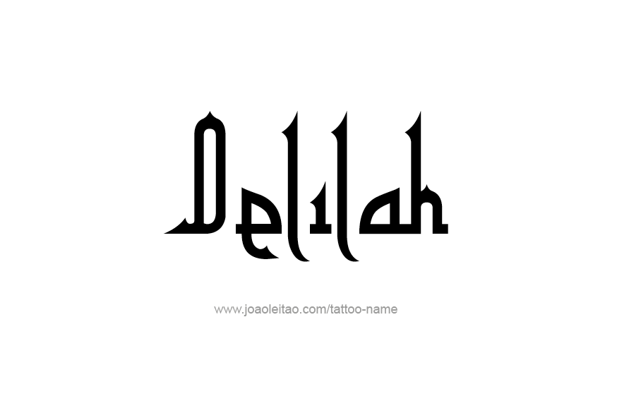 Tattoo Design Name Delilah   