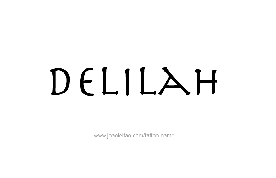Tattoo Design Name Delilah   