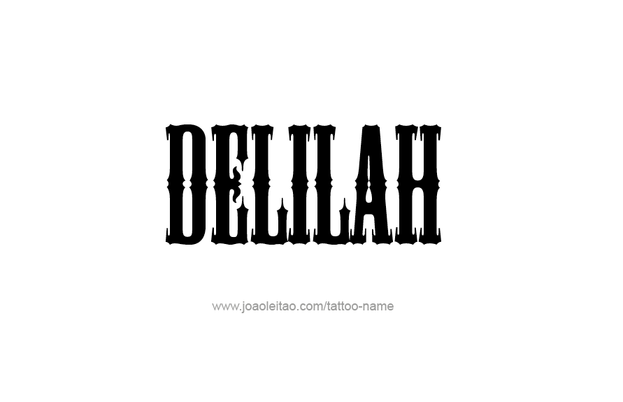 Tattoo Design Name Delilah   