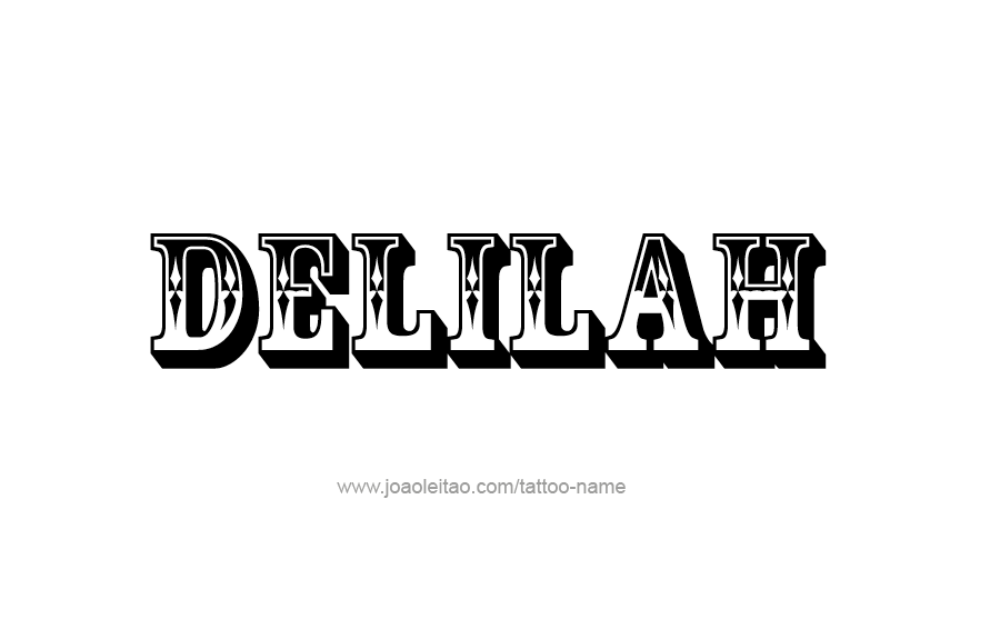 Tattoo Design Name Delilah   