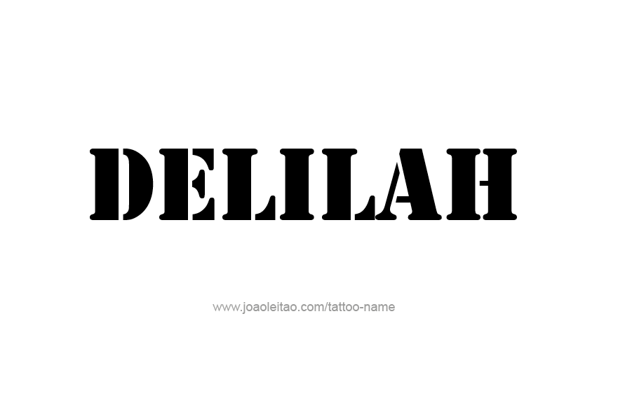 Tattoo Design Name Delilah   