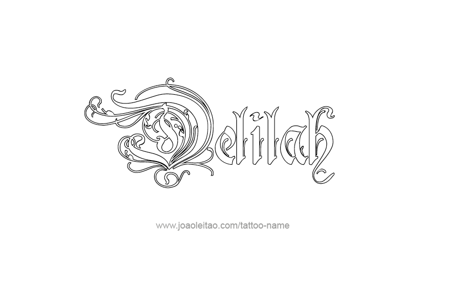 Tattoo Design Name Delilah   