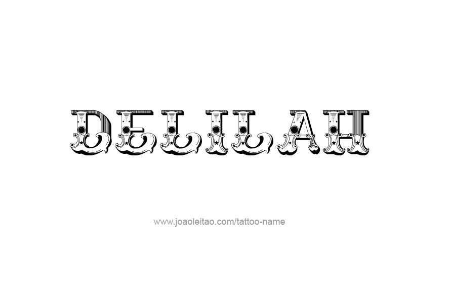 Tattoo Design Name Delilah   