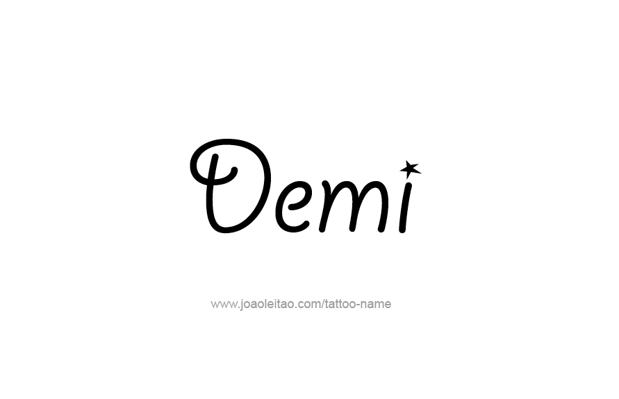 Tattoo Design Name Demi   