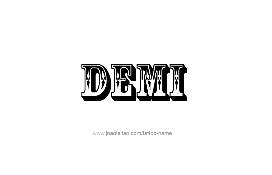 Tattoo Design Name Demi   