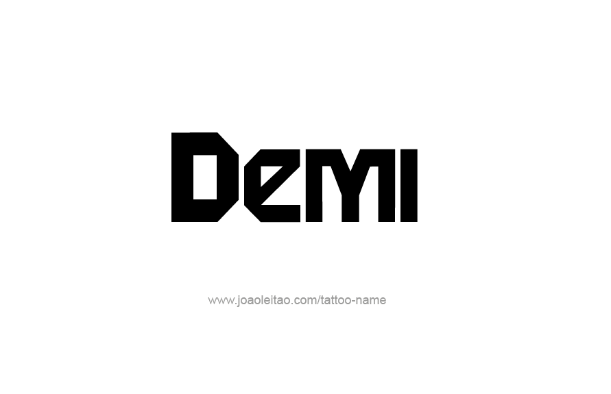 Tattoo Design Name Demi   