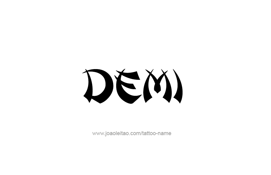 Tattoo Design Name Demi   