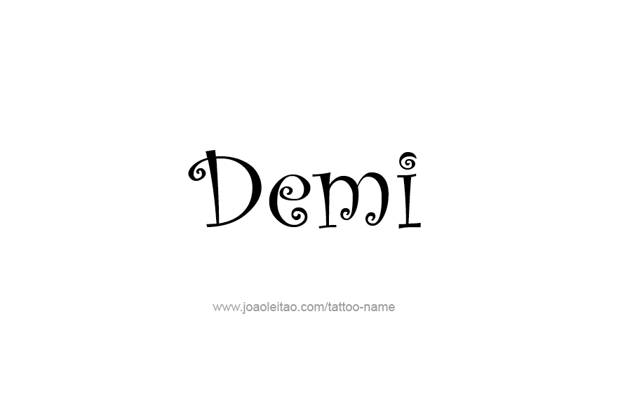 Tattoo Design Name Demi   