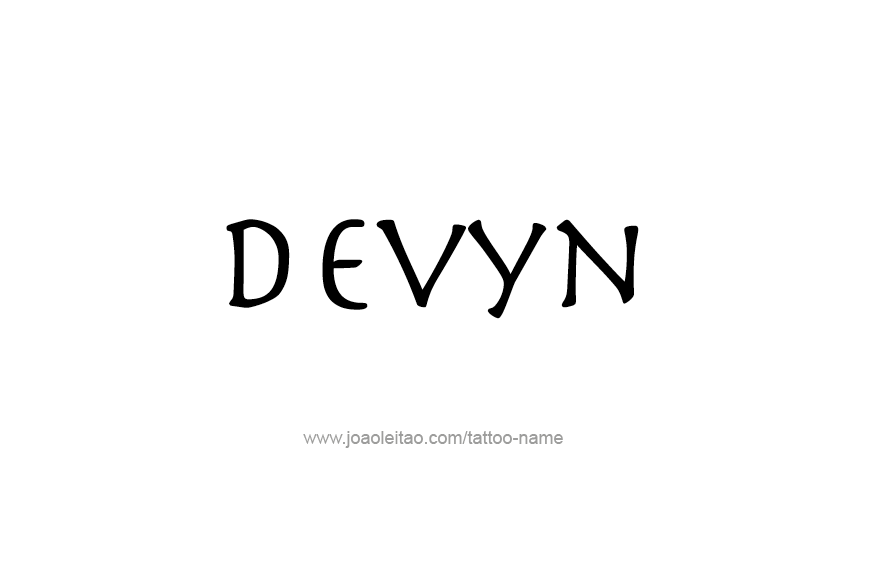 Tattoo Design Name Devyn   