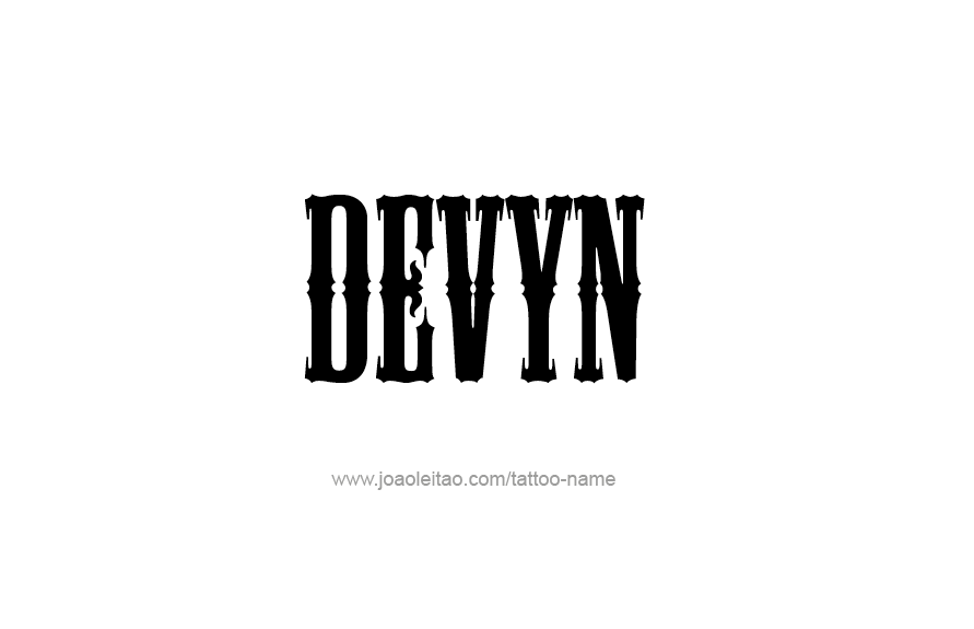 Tattoo Design Name Devyn   