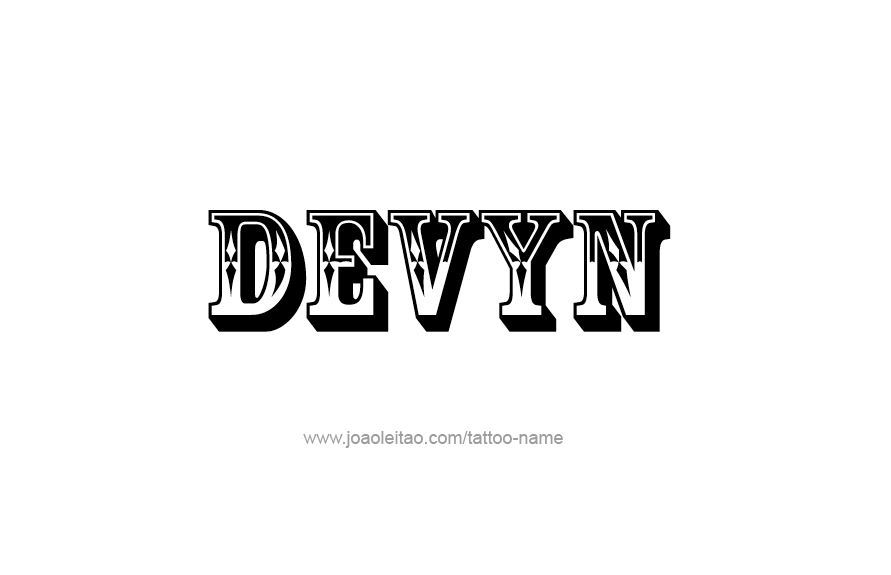 Tattoo Design Name Devyn   