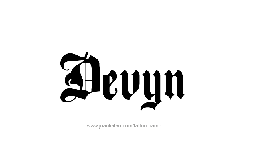 Tattoo Design Name Devyn   