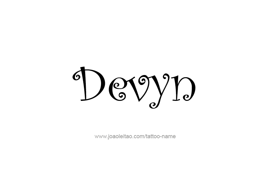 Tattoo Design Name Devyn   