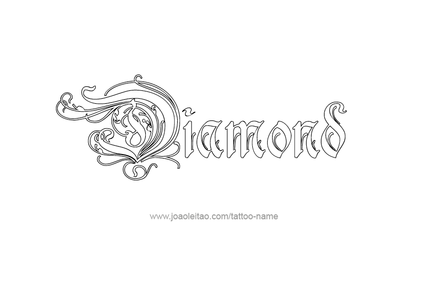 Tattoo Design Name Diamond   