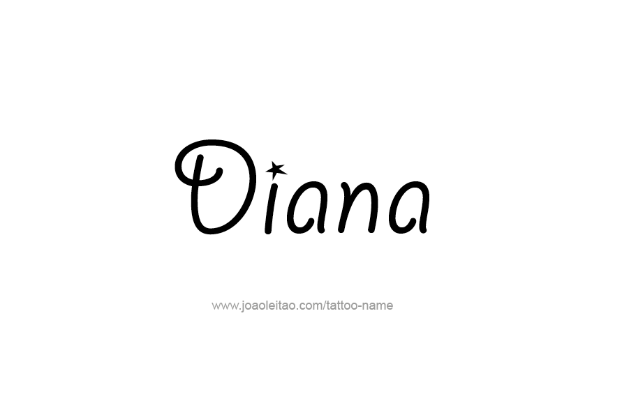 Tattoo Design Name Diana   